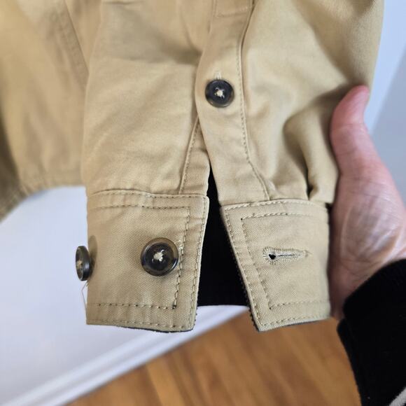 Royal Robbins Coat Men's XL Tan Canvas Fleece Lined Chore Outdoors Field Casual - Picture 7 of 11